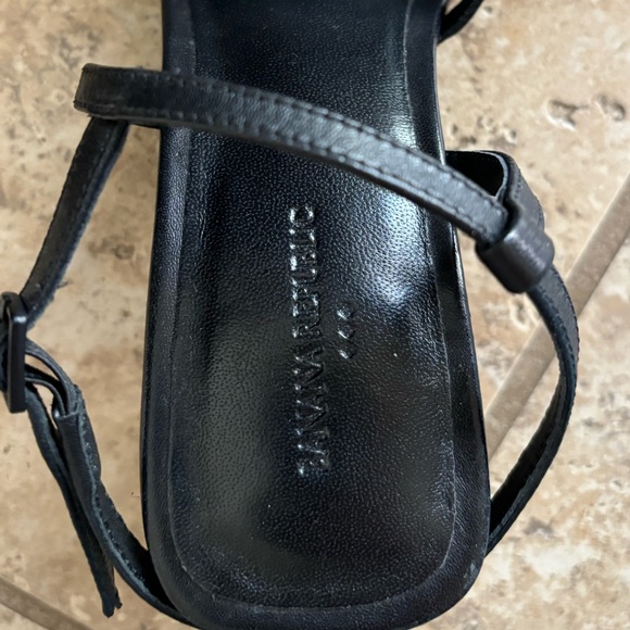 Banana Republic Black Leather Block Heels - Women’s Size 8 - Picture 4 of 5